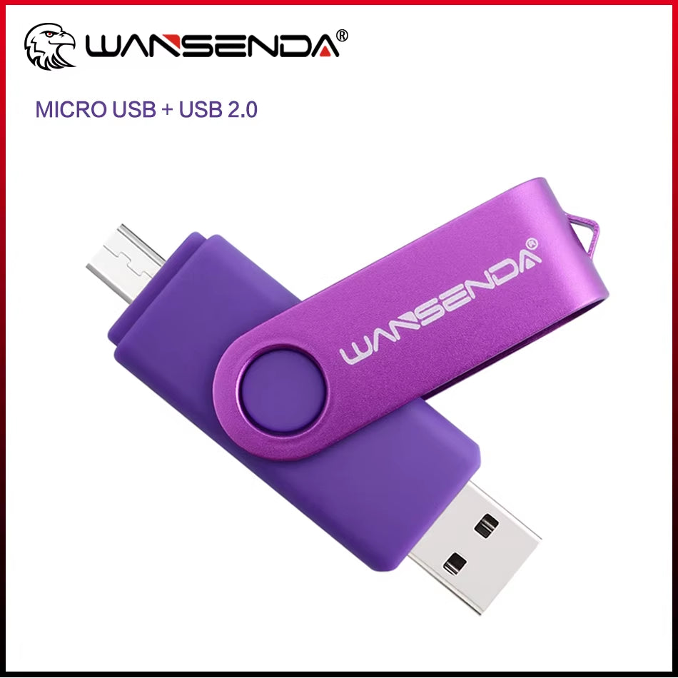 OTG USB Flash Drive 256GB 128GB 64GB 32GB 16GB 8GB Cle USB Pendrive for Android Phone/Tablet /PC USB 2.0 Thumb Drive