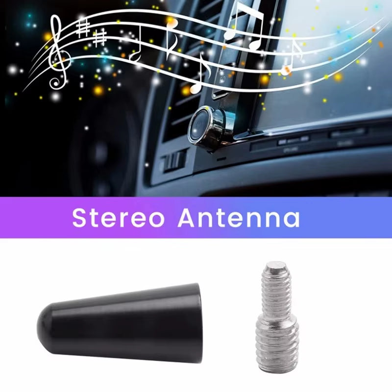 Antenna 3Cm Roof Antenna Short Pole Antenna Car Pole Antenna Short Adapter for Radio DAB Digital TV Car Navigation