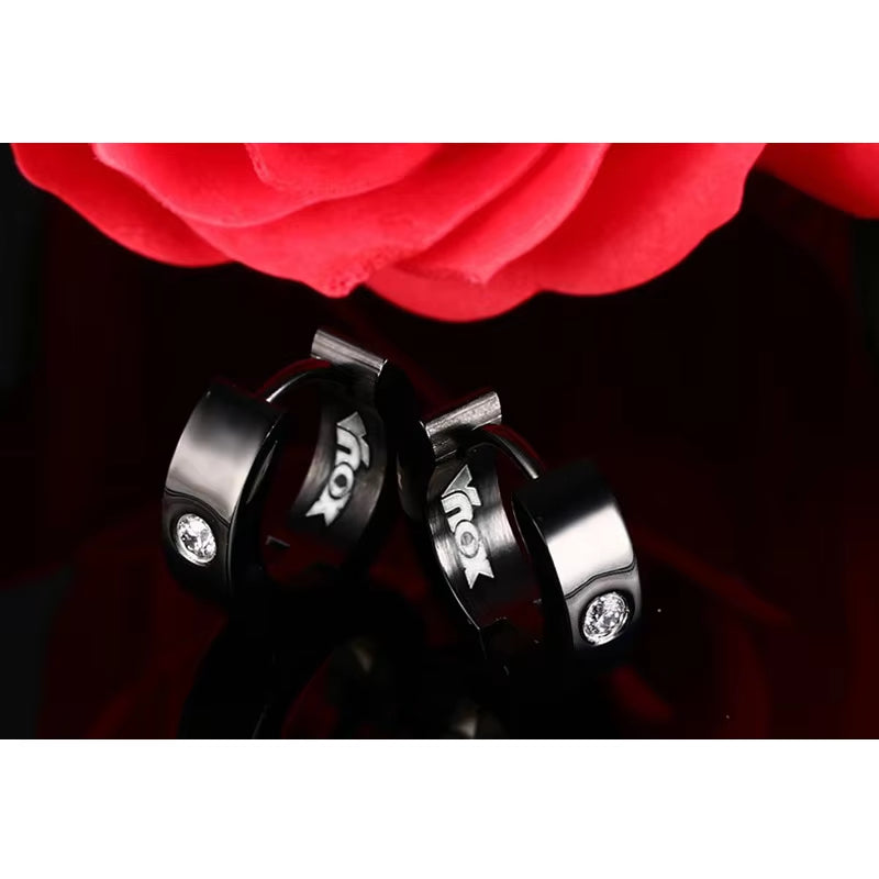 Cute Hoop Earrings for Women Men Stainless Steel Ear Cuff Brincos Huggie Jewelry
