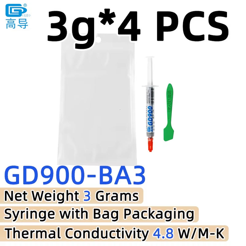 Net Weight 1/3/7/15/30 Grams Gray 900 Thermal Conductive Grease Paste Plaster Heat Sink Commpound for CPU LED SSY BAS BR BX CB