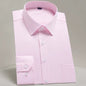 Men'S Classic Long Sleeve Standard-Fit Dress Shirts Formal Business Social Simple Basic Design White Work Office Casual Shirt