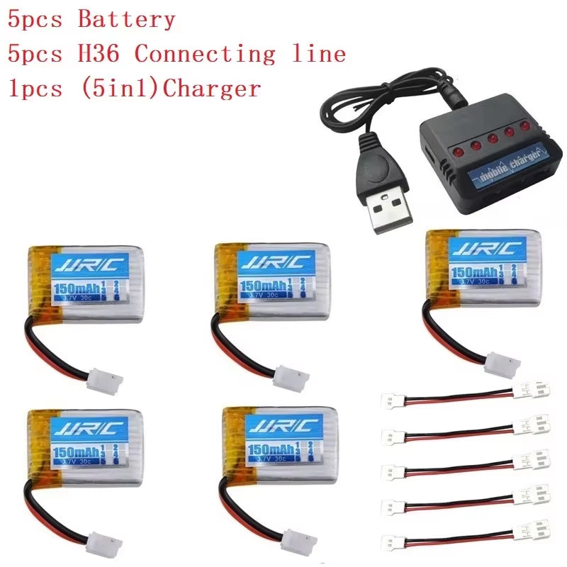 Original JJRC H36 Battery 3.7V 150Mah for JJRC E010 E011 E012 E013 Furibee F36 RC Quadcopter Parts Lipo Battery and Charger