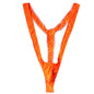Bright Fluoro Sexy Men Mankini Thong Stretch Open Deep V-Neck Borat Men Beach Swimwear Swimsuit Hot Men Lingerie