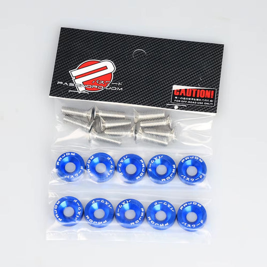 Leosport-10 Pcs/Pack JDM Style Aluminum Fender Washers and Bolt for Honda Civic Integra RSX EK EG DC