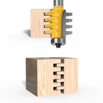 LA VIE 6Mm 1/4" 8Mm 12Mm 1/2" Shank Finger Joint Glue Router Bit Milling Cutter Mortaise Tenon Knife Cone Woodwork Cutters Tools