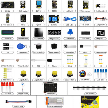 Updated Version  Super Starter Kit for Mega 2560R3 for UNOR3 Board Compatible with Arduino Starter Kit +Tutorial