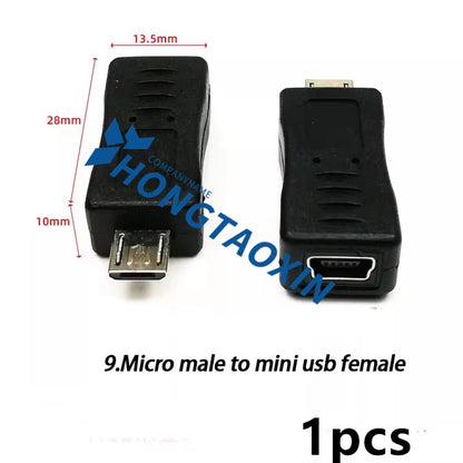 90 Degree Left & Right Angled Mini USB 5Pin Female to Micro USB Male Data Sync Adapter Plug Micro USB to Mini USB Connector