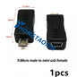 90 Degree Left & Right Angled Mini USB 5Pin Female to Micro USB Male Data Sync Adapter Plug Micro USB to Mini USB Connector