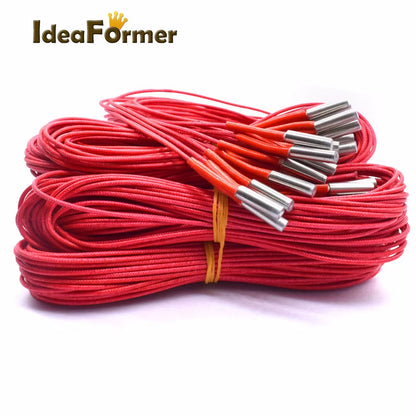 2Pcs 3D Printer 12V/24V 40W Reprap 12V/24V 40W Ceramic Cartridge Heater for 3D Printer Prusa Mendel IR3