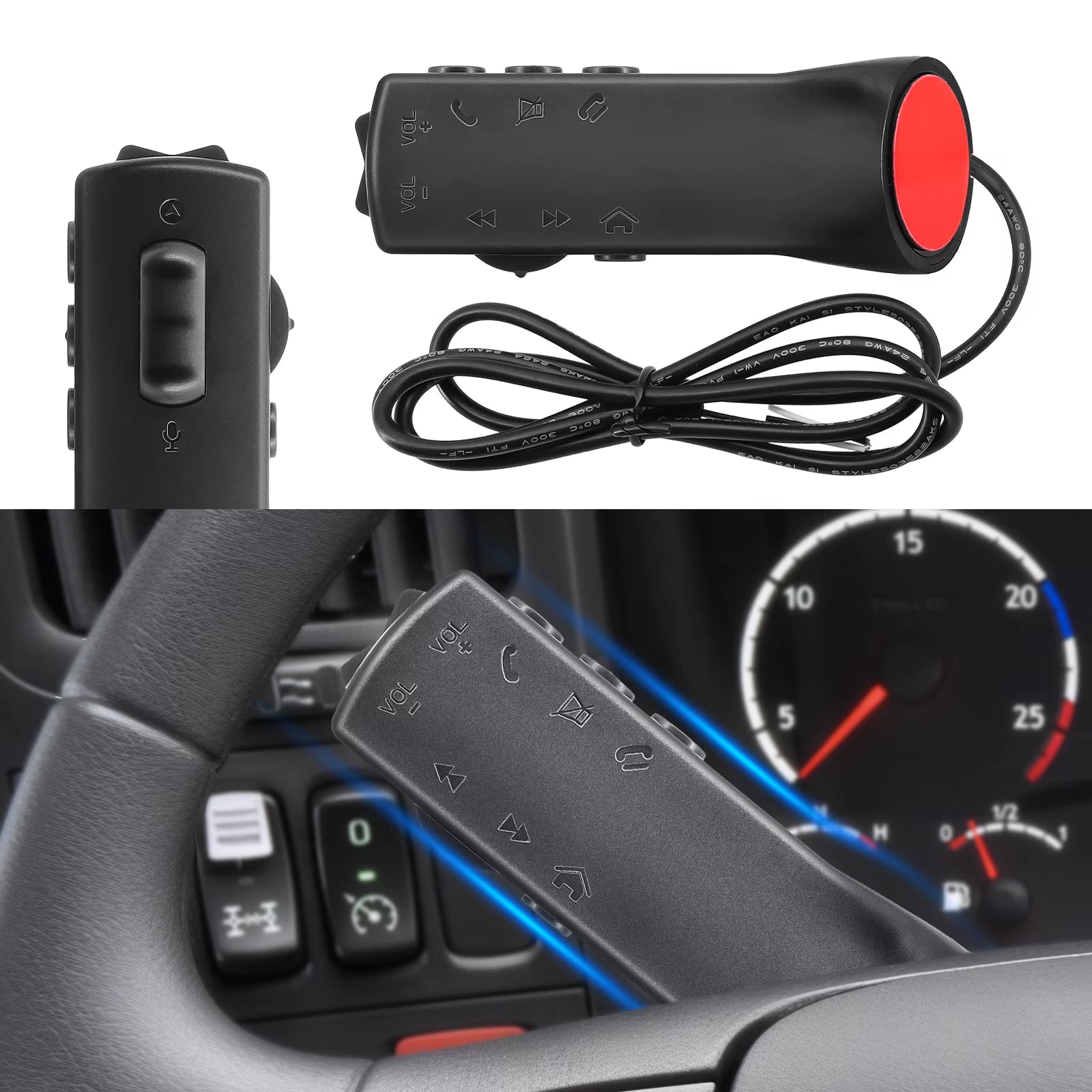 10 Keys Auto Control Remoto Multi-Functional Car Steering Wheel Buttons Remote Controller Car Audio GPS Navigation DVD Android