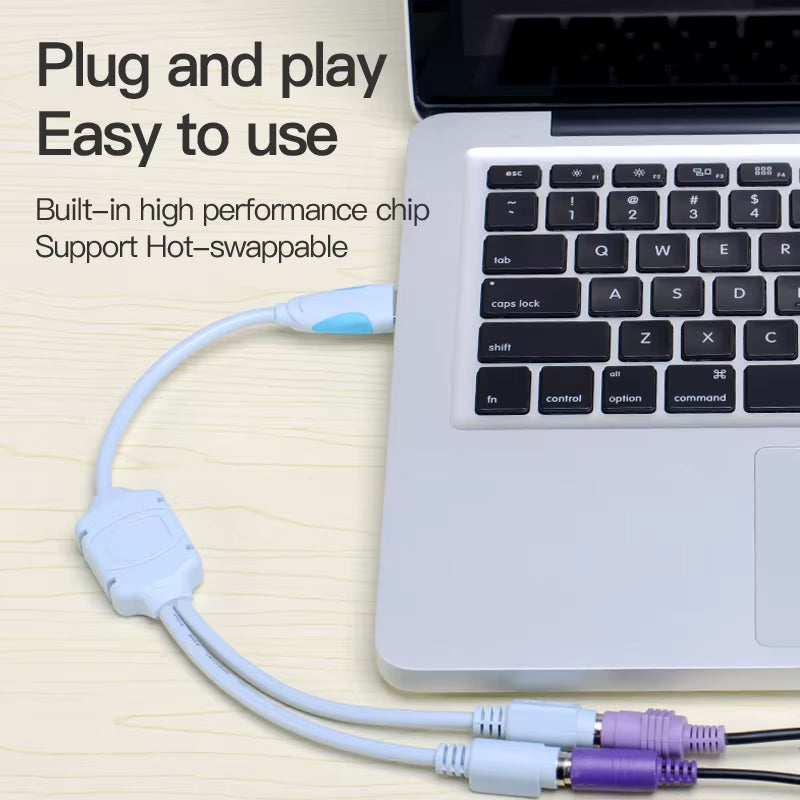 USB to PS2 Converter Cable USB Male to PS/2 Female Adapter USB Extension Cable for Keyboard Mouse Scanner PS2 USB Cable
