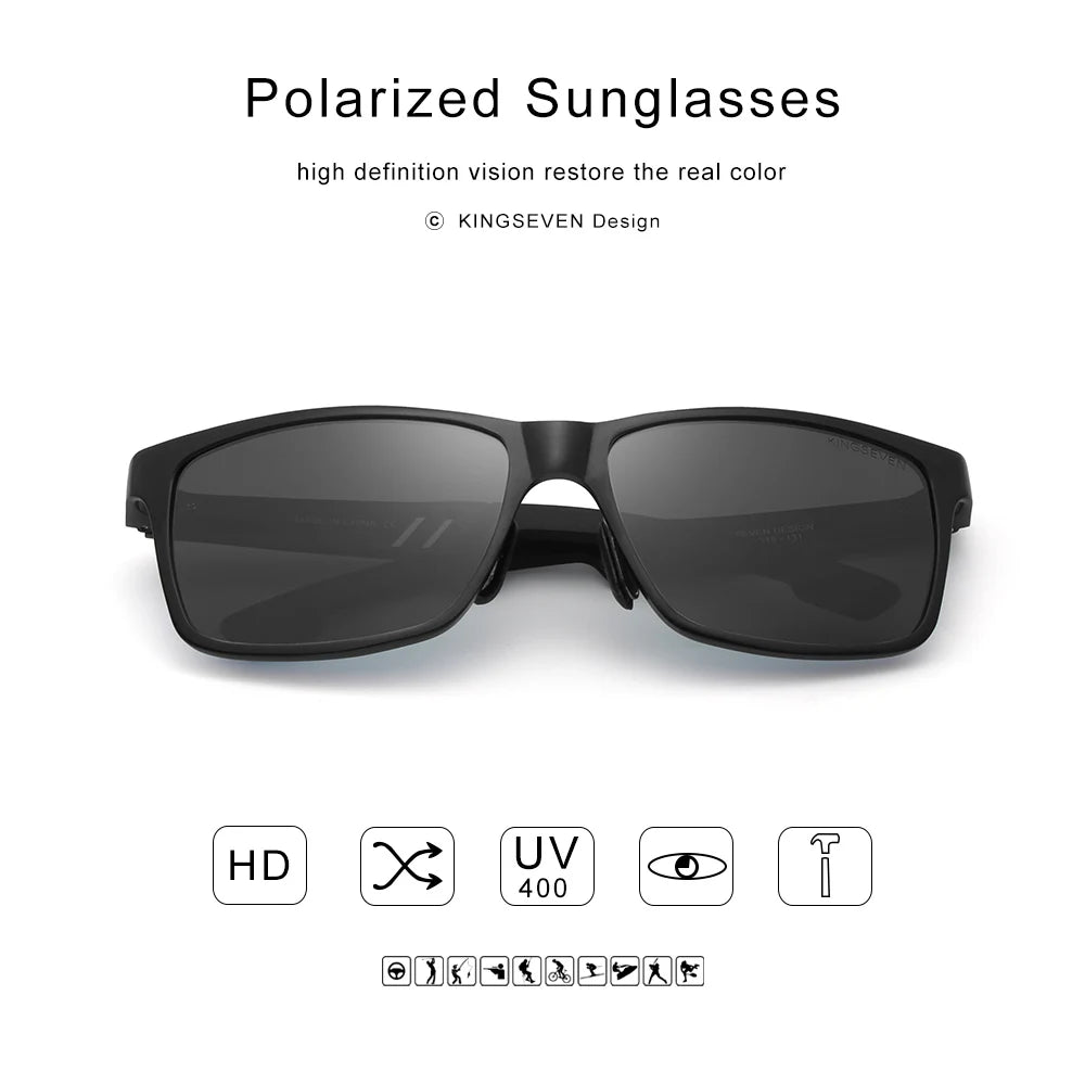 Men Polarized Sunglasses Aluminum Magnesium Sun Glasses Driving Glasses Rectangle Shades for Men Oculos Masculino Male