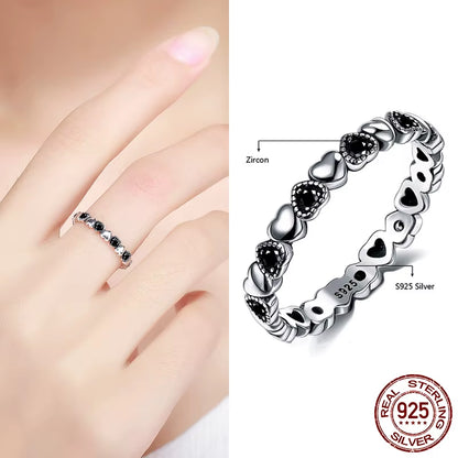 Hot Sale 100% 925 Sterling Silver Styles Stackable Ring Party Finger Wedding Rings for Women Original Fashion Jewelry Gift