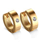 Cute Hoop Earrings for Women Men Stainless Steel Ear Cuff Brincos Huggie Jewelry