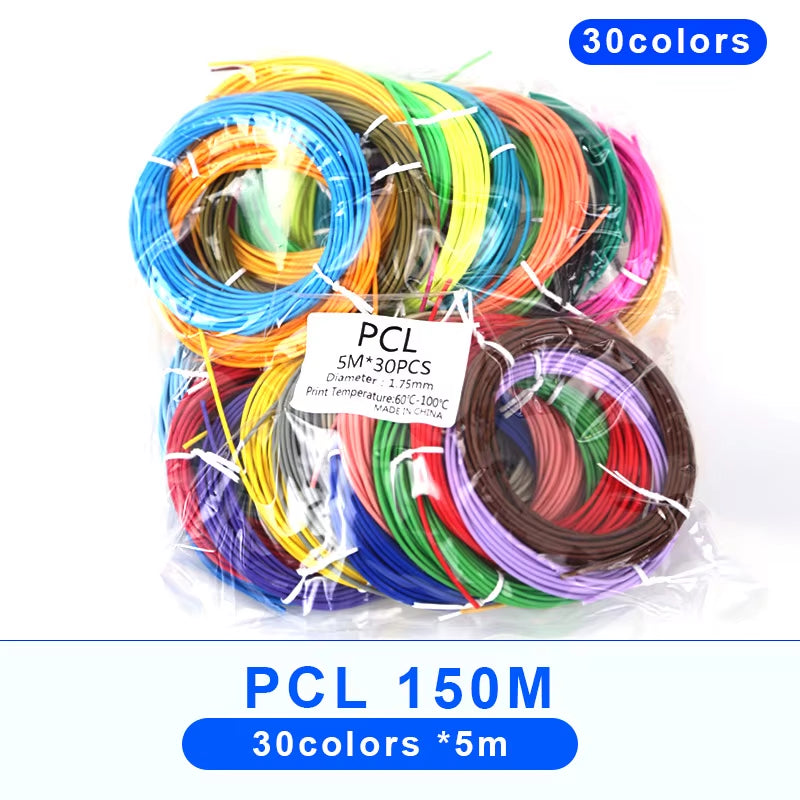 Filament 1.75Mm for 3D Pen 20/ 30 Colors Brilliant Color Filament ABS / PLA/ PCL No Smell Safety Plastic 3D Print Pen Filament