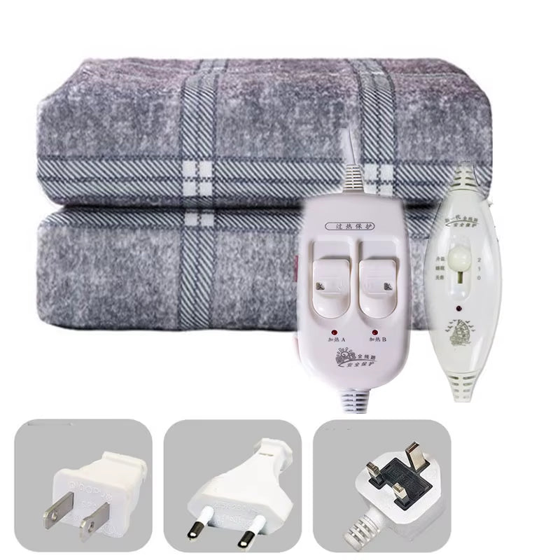Electric Blanket Thicker Heater Double Body Warmer 150*120Cm Heated Blanket Thermostat Electric Heating Blanket Electric Heating