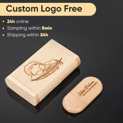 USB Flash Drive 2.0 128GB Memory Stick Wooden/Bamboo Free Logo Pendrive 4GB 8GB 16GB 32GB 64GB Pen Drive Wedding Gifts