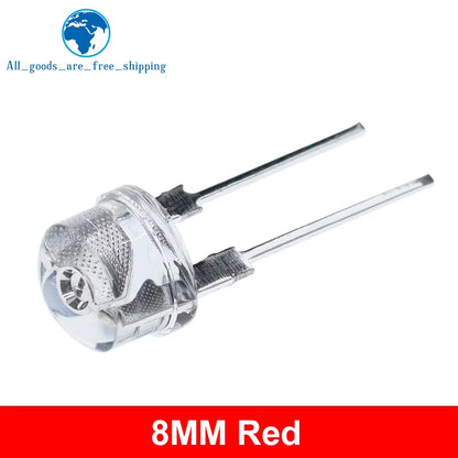 10/30PCS NEW F8 8Mm 0.5W 3.0-3.2V Straw Hat LED White Super Bright LED Lamp Wide Angle Transparent LED Lamp Strawhat LED