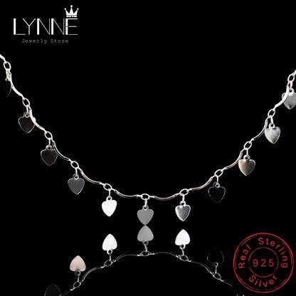 New Arrival Bohemia 925 Sterling Silver Heart Pandent Anklets Bracelets Beach Anklet on Leg Chain for Women&Girl Jewelry Gift