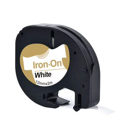 CIDY 91201 Compatible 12Mm*4M Black on White Dymo Letratag Plastic Tape LT 91331 LT9120112267 18769 18771 for LT-100H LT-100T