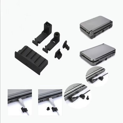 Silicone Anti-Dust Plug Earphone Jack Charging Dock Dust Proof Protector Cap for Nintendo New 3DS XL/LL 3DSXL 3DSLL 2DS Cover