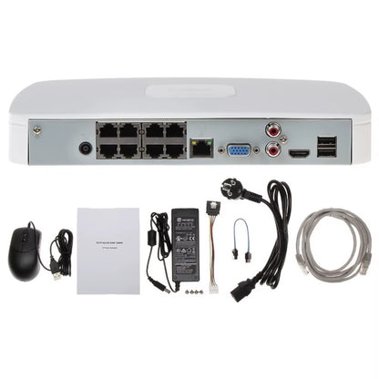 NVR4108-8P-4KS3 8CH with 8 POE 4K Network MINI NVR Recorder Max Support 12MP Resolution IP Camera SMD plus EPTZ Function