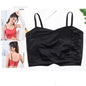 Sexy Satin Crop Tops Women Wireless Bralette Crochet Top Female Spaghetti Strap T-Shirt Cropped with Chest Padded Camisole Camis