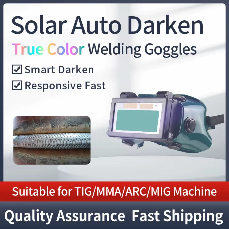 Solar Auto Darkening Eyes Mask True Color Welding Helmet Welding Mask Eyeshade/Patch/Eyes Goggles for Welder Eyes Glasses