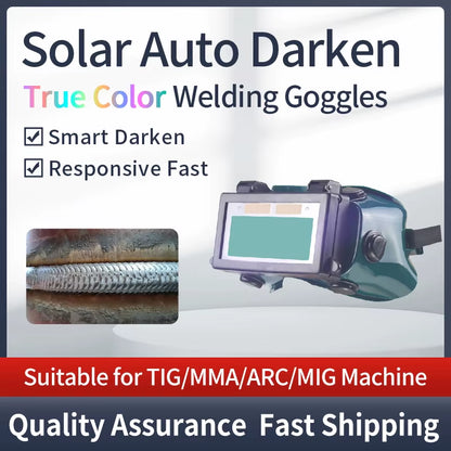 Solar Auto Darkening Eyes Mask True Color Welding Helmet Welding Mask Eyeshade/Patch/Eyes Goggles for Welder Eyes Glasses
