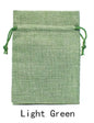 50Pcs/Lot Drawstring Natural Burlap Bag Jute Gift Bags Multi Size Jewelry Packaging Wedding Bags with Candy Bag Can Custom Logo