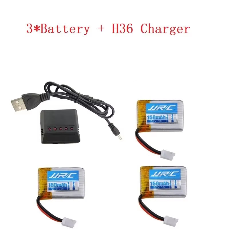 Original JJRC H36 Battery 3.7V 150Mah for JJRC E010 E011 E012 E013 Furibee F36 RC Quadcopter Parts Lipo Battery and Charger
