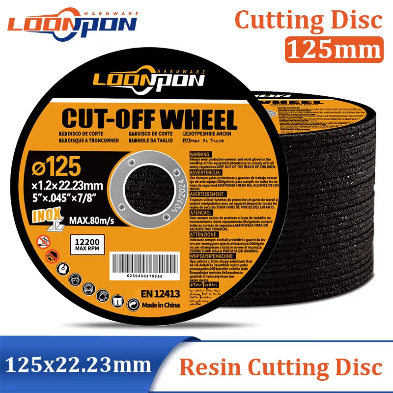 125Mm Cutting Disc Metal Cut off Wheel Angle Grinder Disc Slice Fiber Reinforced Grinding Blade Cutter for Metal Iron 5-50Pcs