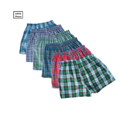 4Pcs/Lot M-4XL Classic Plaid Men Boxer Shorts Mens Underwear Trunks Cotton Cuecas Underwear Boxers for Male Arrow Panties