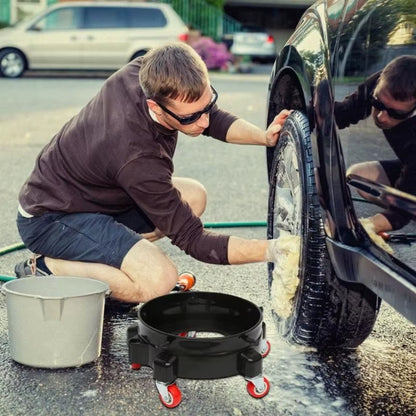 Portable Car Wash Bucket on Multifunctional Car Wash Bucket Cart Transforms into Convenient Rolling for Car