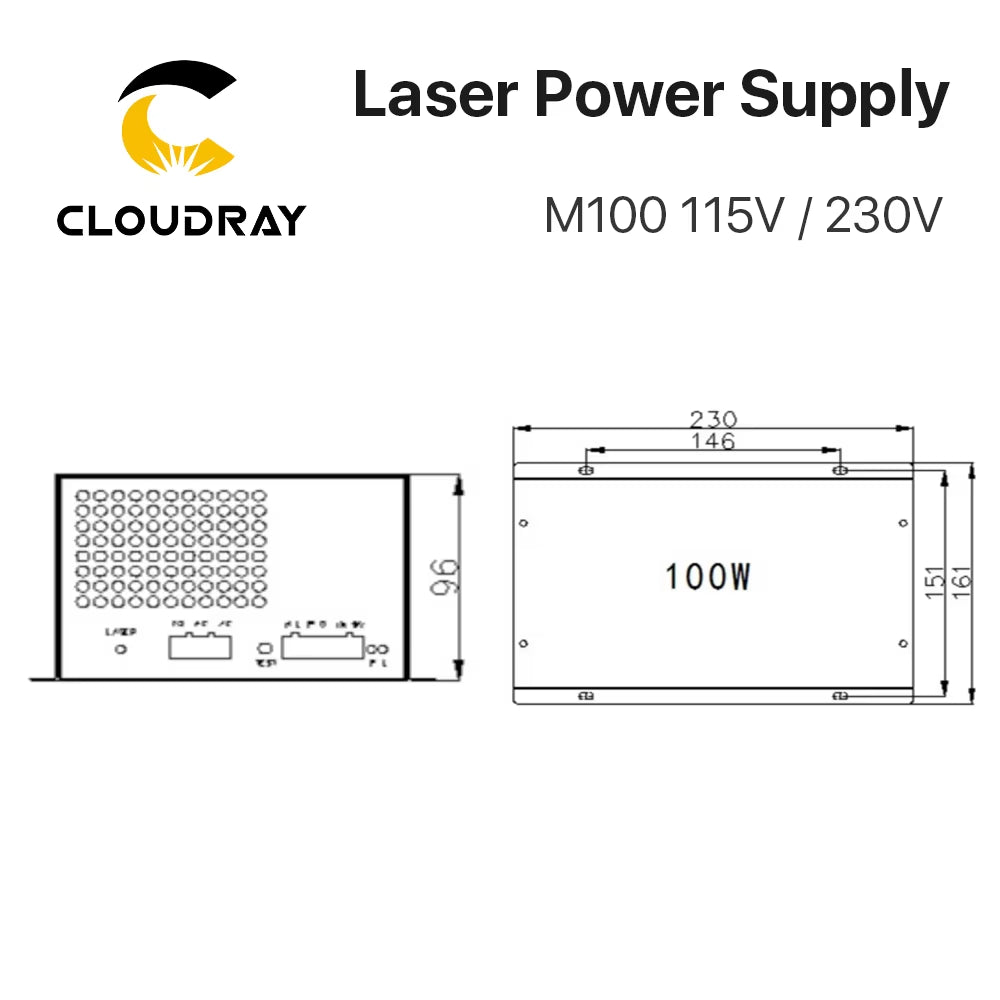80-100W CO2 Laser Power Supply for CO2 Laser Engraving Cutting Machine M100W Category