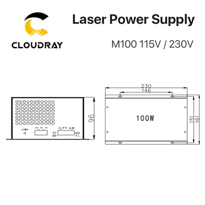 80-100W CO2 Laser Power Supply for CO2 Laser Engraving Cutting Machine M100W Category
