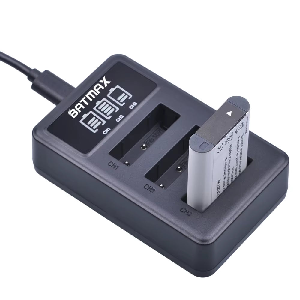 NP-BX1 Np Bx1 Battery + 3 Slots LCD Charger for Sony DSC-RX100 DSC-WX500 IV HX300 WX300 HDR-AS15 X3000R MV1 AS30V HDR-AS300