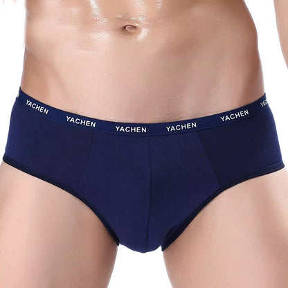 Hot Bamboo Fiber Men Breathable Underwear Sexy Comfortable Solid Briefs High Elasticity Male Underpants Cueca Calzoncillos