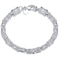 925 Sterling Silver/18K Gold Lobster Clasp Bracelet for Woman Man Fashion Wedding Engagement Jewelry