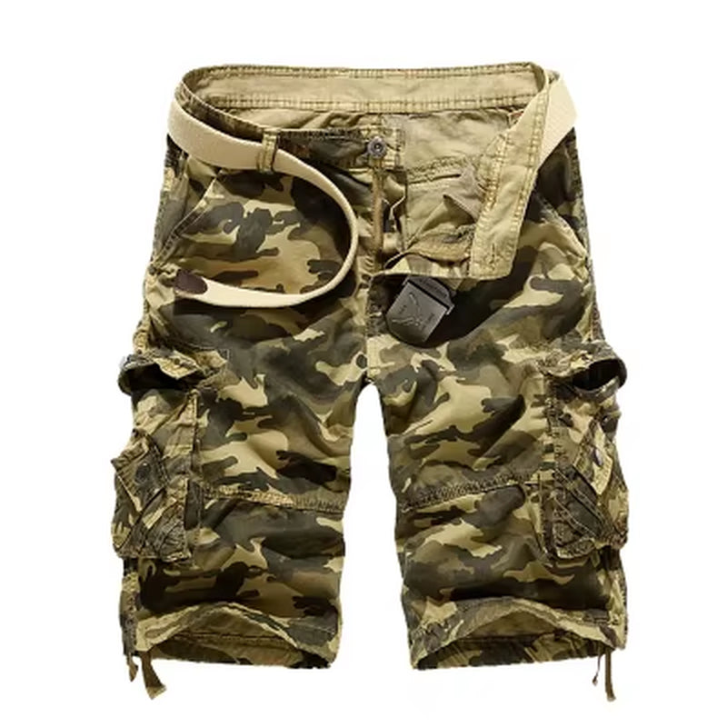 Camouflage Loose Cargo Shorts Men 2025 Summer Military Camo Short Pants Homme Cargo Shorts US Size