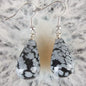 13X22MM Obsidian Clear Quartz Lapis Lazuli Rose Pink Quartz Opal Obsidian Drop Cone Bead Hook Dangle Earrings 1Pair