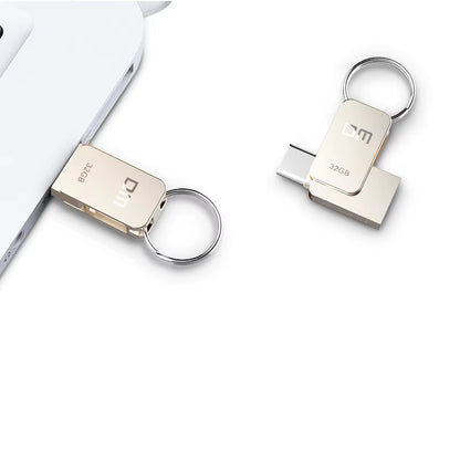 PD059 USB Flash Drive 32GB OTG Metal USB 3.0 Pen Drive Key 64GB Type C High Speed Pendrive Mini Flash Drive Memory Stick