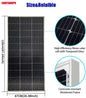 Solar Panel 100W 120W140W 160W 18V Rigid Solar Panel 25 Year Photovoltaic Monocrystalline Cell 12V Battery Charge