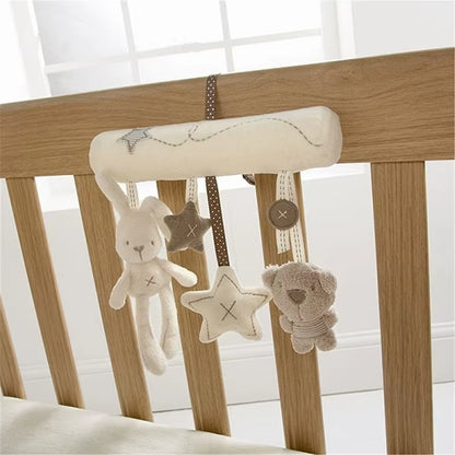 Baby Crib Rattles Plush Toys Soft Rabbit Rattles Pram Rattle Toys Hanging Rattle for Stroller Newborn Bed Pendant Bell Toy