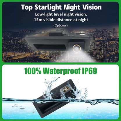 180° AHD 1080P Car Trunk Handle Rear View Camera for Audi A3 A4 A5 S5 Q3 Q5 for VW Golf Passat Tiguan Jetta Sharan Touareg B6 B7