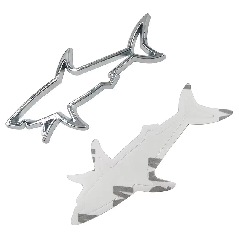 3D Metal Car Styling Sticker Hollow Fish Shark Emblem Badge Decals Automobiles Motorcycle Computer Fuel Cap Accessories