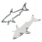 3D Metal Car Styling Sticker Hollow Fish Shark Emblem Badge Decals Automobiles Motorcycle Computer Fuel Cap Accessories