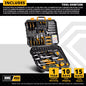 208Pcs Hand Tool Edc. Woodworking Multi Tools with Tool Box Include Socket Set Torque Wrench Hammer Knife