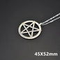 Goth Wicca Witch Pentacle Amulet Pentagram Pendant Women Necklaces Vintage Star Chain Collier for Men Kpop Gift Jewelry Making