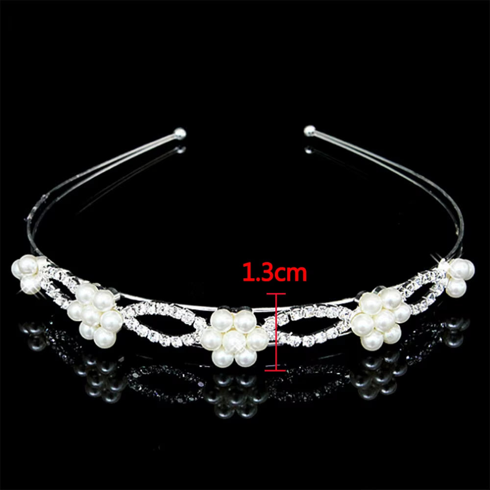 Princess Crystal Tiaras and Crowns Headband Kid Girls Love Bridal Prom Crown Wedding Party Accessiories Hair Jewelry